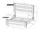 International Furniture Direct Merida Stained Brown King Platform Bed Footboard with Rails-3