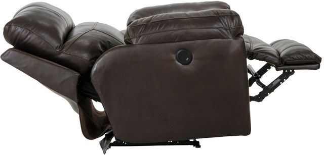 Catnapper® Costa Chocolate Leather Power Lay Flat Recliner-4