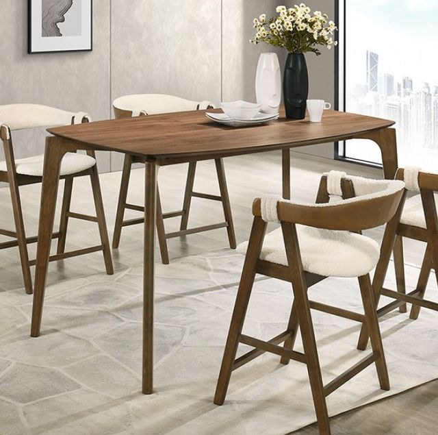 Furniture of America® Ebikon Walnut Counter Table-3