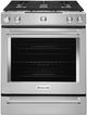 KitchenAid® 30" Stainless Steel Slide In Dual Fuel Range-0
