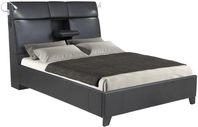 Bernards Calypso Music Black Queen Panel Bed with Bluetooth-0