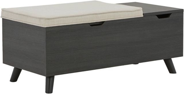 Signature Design by Ashley® Yarlow Gray/Linen Storage Bench-3