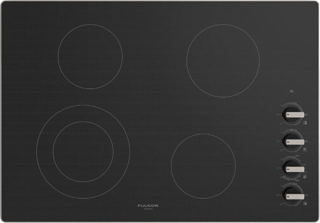 Fulgor Milano® 300 Series 30” Black Electric Cooktop-2