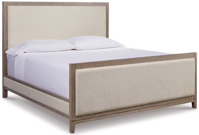 Signature Design by Ashley® Chrestner 5-Piece Gray California King Upholstered Panel Bed Set-1