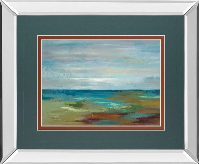 Classy Art Wispy Clouds by Silvia Vassileva Mirror Framed Wall Art-0