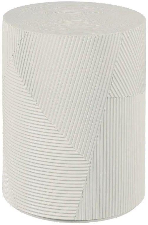 Hammary® Hidden Treasures Venetto White Tall Drum Table-0