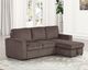 Furniture of America® Yves 2-Piece Brown L-Shape Sectional-1