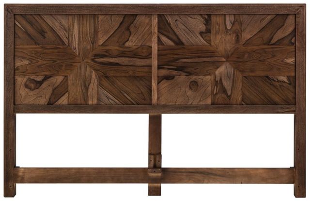 International Furniture Direct Praga Brown Queen Panel Bed-2