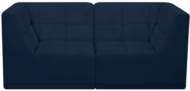 Meridian Furniture Relax 2-Piece Navy Velvet 68" Modular Sofa-2