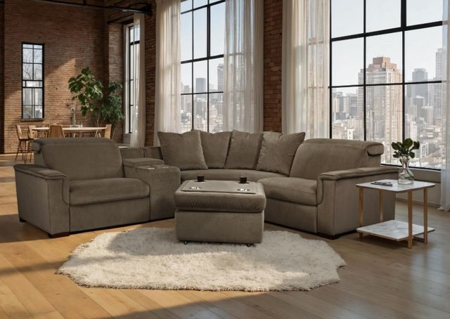 Corinthian Furniture Danielle Gray Power Recliner-1