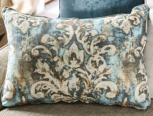 Furniture of America® Catarina Beige/Teal Sofa-1