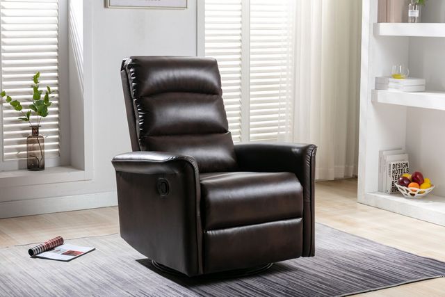 Mazin Furniture Albert Brown Glider Recliner-3
