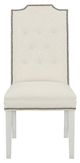 Fairfield® Customizable Entree Dining Empire Tall Tufted Back Dining Chair with Linen Legs-1