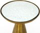 Four Hands Marlow Mod Glass Top Pedestal Table with Brushed Brass Base-2