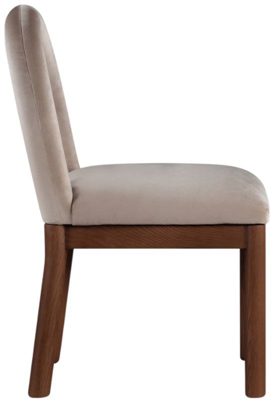 Meridian Furniture Conrad Taupe/Walnut Upholstered Dining Chair-3
