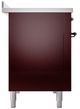 Ilve® Nostalgie II Noblesse 48'' Burgundy Pro Style Induction Range with Burnished Trim-2