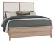 Vaughan-Bassett Woodbridge Clear Maple/White King Upholstered Panel Bed-0