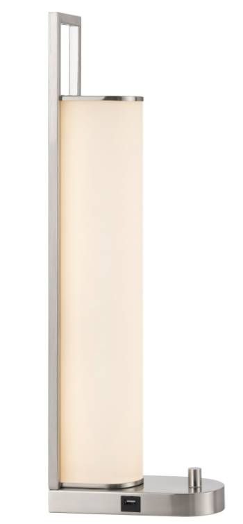 Cal® Lighting & Accessories Zamora Brushed Steel Desk Lamp-1