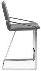 Mazin Furniture Jasmine Chrome/Gray Counter Arm Dining Chair-2