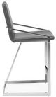 Mazin Furniture Jasmine Chrome/Gray Counter Arm Dining Chair-2