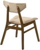 Armen Living Amaris Sand/Walnut Dining Chair-4