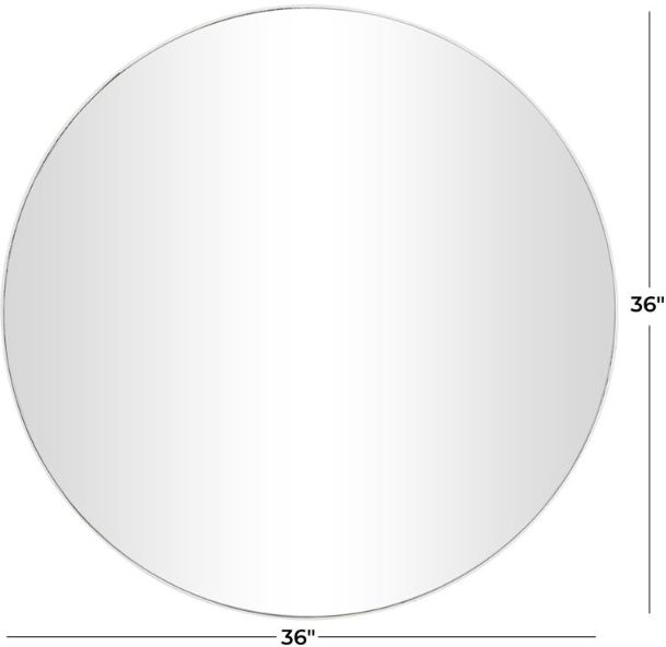 Deco Marche White Thin Minimalistic Frame Mirror-3