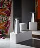 Universal Explore Home™ Figuration Gray Side Table with White Base-1