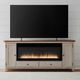 Liberty Furniture Farmhouse Reimagined Antique White/Chestnut 80" Fireplace TV Console with Firebox Insert-1