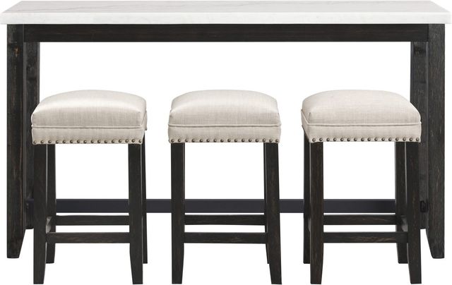 Signature Design by Ashley® Anchorville 4-Piece Dark Brown/White Counter Height Dining Table Set-1