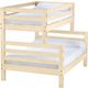 Crate Designs™ Furniture Unfinished Twin/Full Tall Ladder End Bunk Bed-0