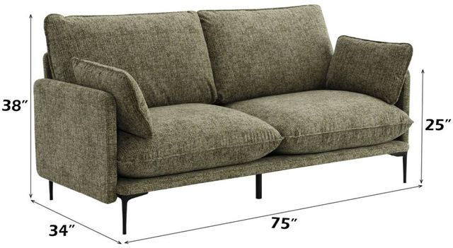 ACME Furniture Dalton Green Sofa with 2 Pillows-2