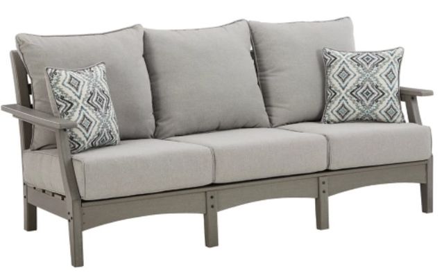 Signature Design by Ashley® Visola 4-Piece Gray Outdoor Conversation Set-1
