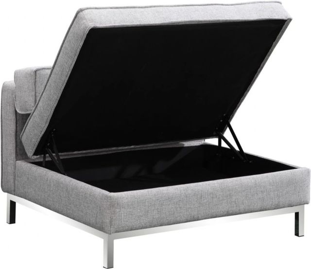 Moe's Home Collection Covella Light Grey Storage Ottoman-1