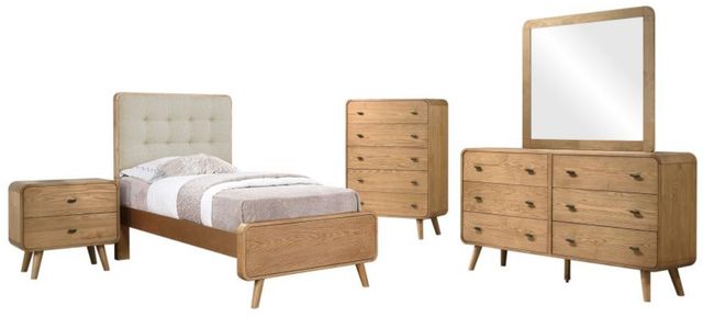Coaster® Robyn 5-Piece Cool Beige/Light Ash Twin Bedroom Set-0