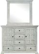 Elements International Olivia White Dresser and Mirror Set-1