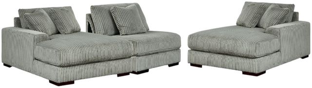 Signature Design by Ashley® Lindyn 3-Piece Fog U-Shaped Sectional and Double Chaise-0