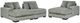 Signature Design by Ashley® Lindyn 3-Piece Fog U-Shaped Sectional and Double Chaise-0