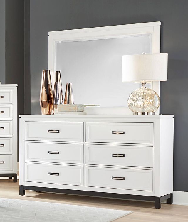 Aspenhome® Hyde Park White Paint Landscape Mirror-1
