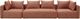 TOV Furniture Hangover 3-Piece Red 145" Modular Sofa-2