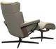 Stressless® by Ekornes® Customizable Magic Large Manual Recliner and Ottoman with Cross Base-2