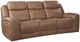 Corinthian Furniture Mocha Power Headrest Sofa with Drop Down Table-0