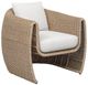 Uttermost® Tropic Golden Flax/Oyster White Wicker Indoor-Outdoor Lounge Chair with Cushion-0