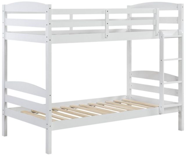 Homelegance® Lani Wire Brushed White Twin over Twin Youth Bunk Bed-3