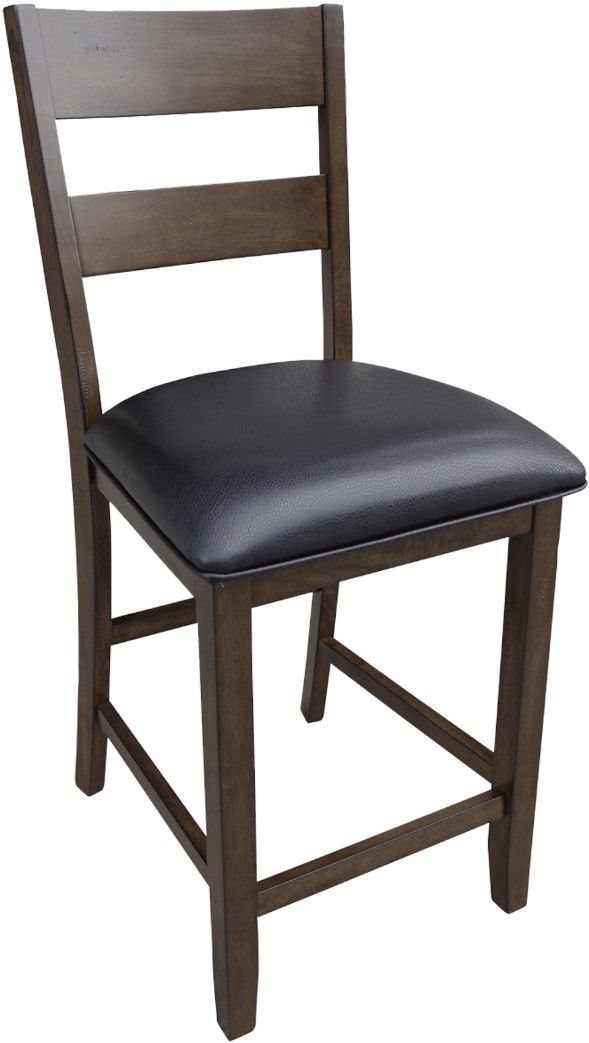 A-America® Mariposa Warm Gray Ladderback Upholstered Barstool-0