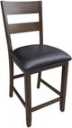 A-America® Mariposa Warm Gray Ladderback Upholstered Barstool-0