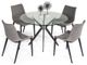 VIG Furniture Modrest Black/Clear Dining Table-4