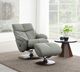 ACME Furniture Kandoro Gray Leather Manual Swivel Recliner and Ottoman-3