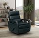 BarcaLounger® Nick Ryegate Sapphire Blue Leather Manual Swivel Glider Recliner-2