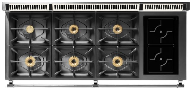 Viking® Tuscany 66" Pure White Pro Style Dual Fuel Range with 2 Induction-3