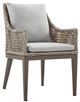 Armen Living Grenada 7-Piece Brown/Gray Aluminum/Rattan Outdoor Dining Set-2